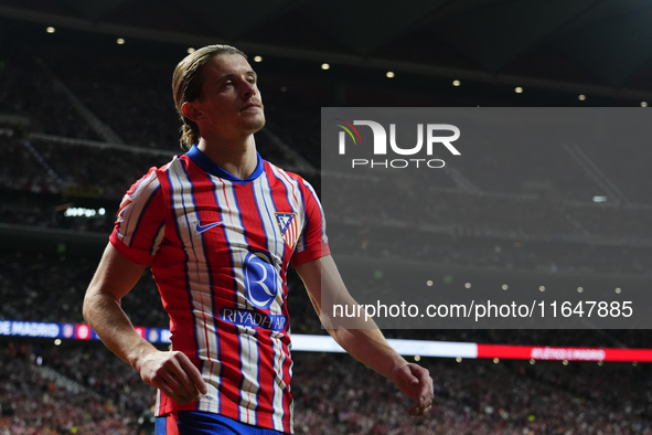 Conor Gallagher central midfield of Atletico de Madrid and England during the LaLiga match between Atletico de Madrid and Real Madrid CF  at...