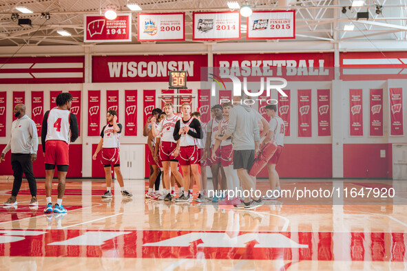 The Wisconsin Badgers Basketball local media day takes place at Nicholas Johnson Pavilion in Madison, WI, on October 7, 2024. 