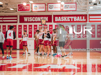 The Wisconsin Badgers Basketball local media day takes place at Nicholas Johnson Pavilion in Madison, WI, on October 7, 2024. (