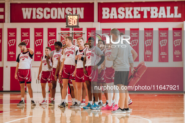 The Wisconsin Badgers Basketball local media day takes place at Nicholas Johnson Pavilion in Madison, WI, on October 7, 2024. 