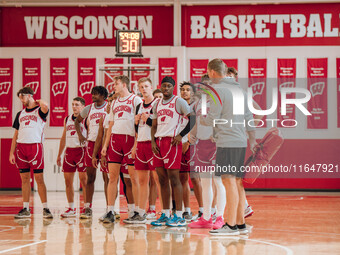 The Wisconsin Badgers Basketball local media day takes place at Nicholas Johnson Pavilion in Madison, WI, on October 7, 2024. (