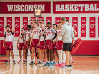 The Wisconsin Badgers Basketball local media day takes place at Nicholas Johnson Pavilion in Madison, WI, on October 7, 2024. (