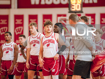 The Wisconsin Badgers Basketball local media day takes place at Nicholas Johnson Pavilion in Madison, WI, on October 7, 2024. (