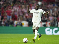 Antonio Rudiger centre-back of Real Madrid and Germany during the LaLiga match between Atletico de Madrid and Real Madrid CF  at Estadio Civ...