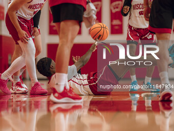 The Wisconsin Badgers Basketball local media day takes place at Nicholas Johnson Pavilion in Madison, WI, on October 7, 2024. (