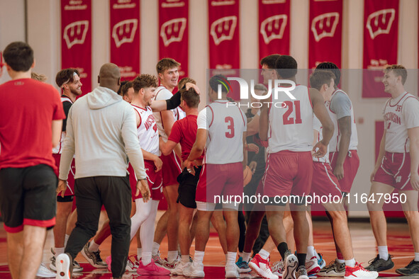 The Wisconsin Badgers Basketball local media day takes place at Nicholas Johnson Pavilion in Madison, WI, on October 7, 2024. 