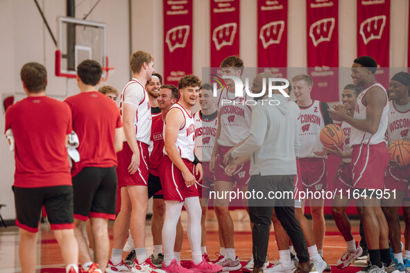 The Wisconsin Badgers Basketball local media day takes place at Nicholas Johnson Pavilion in Madison, WI, on October 7, 2024. 