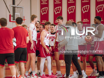 The Wisconsin Badgers Basketball local media day takes place at Nicholas Johnson Pavilion in Madison, WI, on October 7, 2024. (