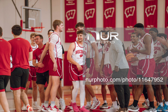 The Wisconsin Badgers Basketball local media day takes place at Nicholas Johnson Pavilion in Madison, WI, on October 7, 2024. 