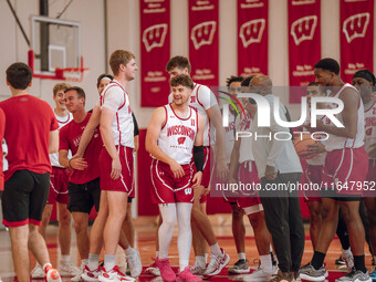 The Wisconsin Badgers Basketball local media day takes place at Nicholas Johnson Pavilion in Madison, WI, on October 7, 2024. (