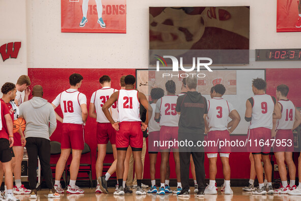 The Wisconsin Badgers Basketball local media day takes place at Nicholas Johnson Pavilion in Madison, WI, on October 7, 2024. 