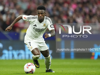 Vinicius Junior left winger of Real Madrid and Brazil during the LaLiga match between Atletico de Madrid and Real Madrid CF  at Estadio Civi...