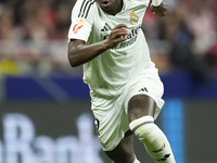 Vinicius Junior left winger of Real Madrid and Brazil during the LaLiga match between Atletico de Madrid and Real Madrid CF  at Estadio Civi...