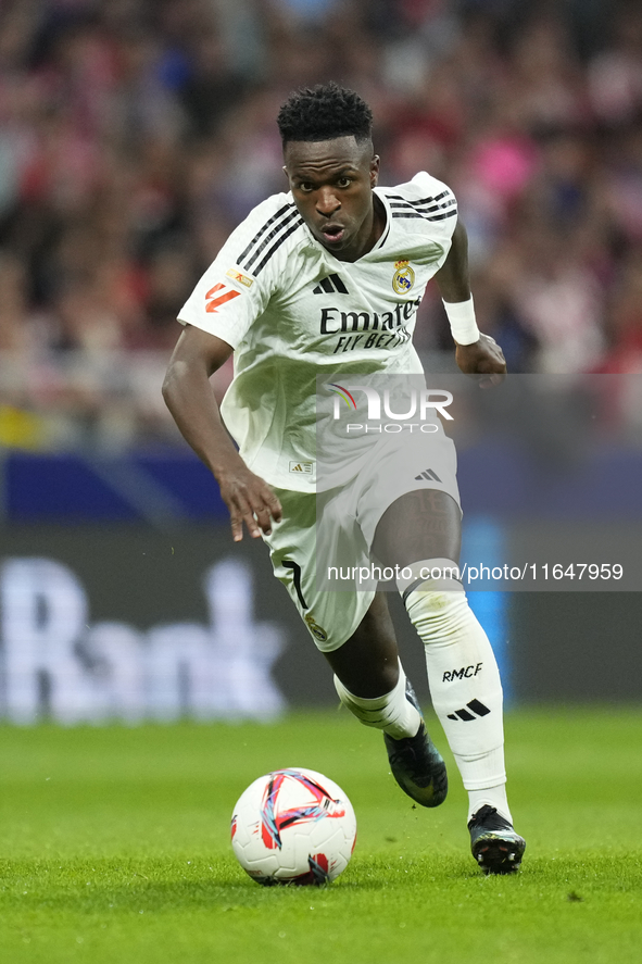 Vinicius Junior left winger of Real Madrid and Brazil during the LaLiga match between Atletico de Madrid and Real Madrid CF  at Estadio Civi...