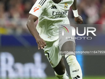 Vinicius Junior left winger of Real Madrid and Brazil during the LaLiga match between Atletico de Madrid and Real Madrid CF  at Estadio Civi...