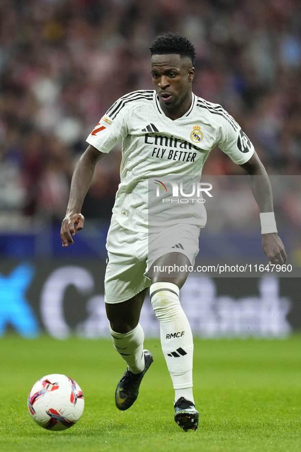 Vinicius Junior left winger of Real Madrid and Brazil during the LaLiga match between Atletico de Madrid and Real Madrid CF  at Estadio Civi...