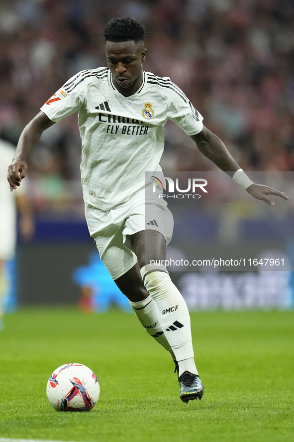 Vinicius Junior left winger of Real Madrid and Brazil during the LaLiga match between Atletico de Madrid and Real Madrid CF  at Estadio Civi...