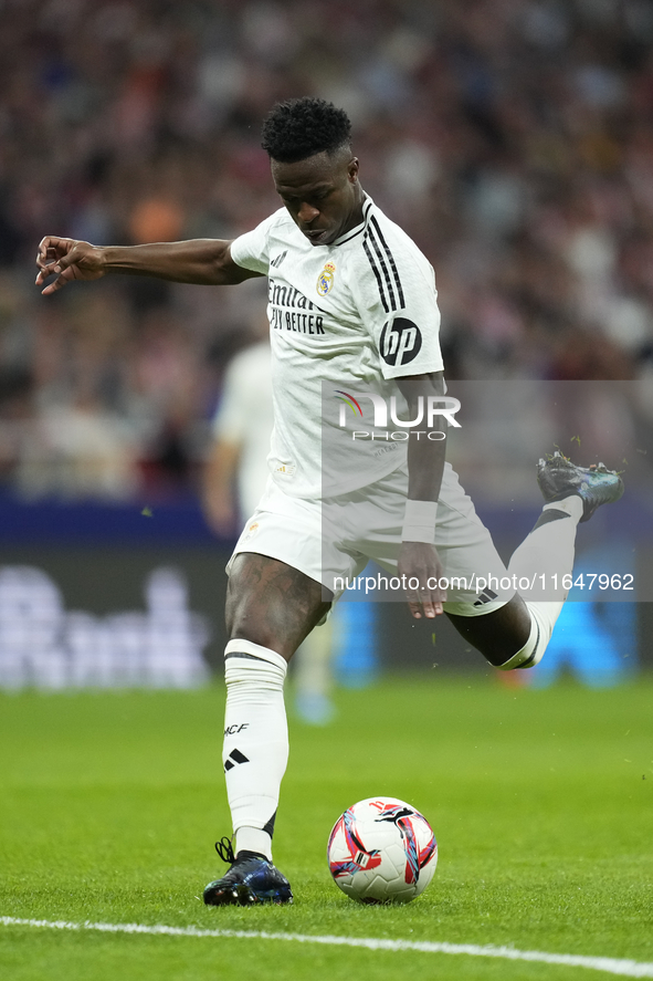 Vinicius Junior left winger of Real Madrid and Brazil during the LaLiga match between Atletico de Madrid and Real Madrid CF  at Estadio Civi...