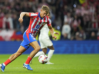 Marcos Llorente central midfield of Atletico de Madrid and Spain during the LaLiga match between Atletico de Madrid and Real Madrid CF  at E...