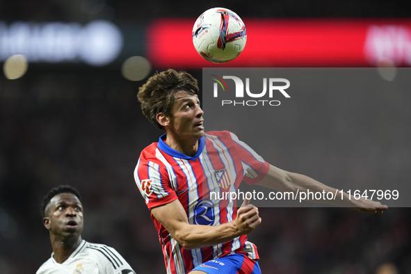 Robin Le Normand centre-back of Atletico de Madrid and Spainduring the LaLiga match between Atletico de Madrid and Real Madrid CF  at Estadi...