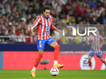 Jose Maria Gimenez centre-back of Atletico de Madrid and Uruguay controls the ball during the LaLiga match between Atletico de Madrid and Re...