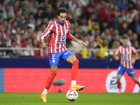 Jose Maria Gimenez centre-back of Atletico de Madrid and Uruguay controls the ball during the LaLiga match between Atletico de Madrid and Re...