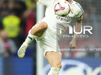 Luka Modric central midfield of Real Madrid and Croatia during the LaLiga match between Atletico de Madrid and Real Madrid CF  at Estadio Ci...