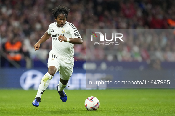 Endrick centre-forward of Real Madrid and Brazil during the LaLiga match between Atletico de Madrid and Real Madrid CF  at Estadio Civitas M...