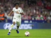 Endrick centre-forward of Real Madrid and Brazil during the LaLiga match between Atletico de Madrid and Real Madrid CF  at Estadio Civitas M...