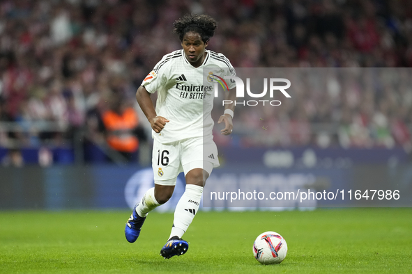 Endrick centre-forward of Real Madrid and Brazil during the LaLiga match between Atletico de Madrid and Real Madrid CF  at Estadio Civitas M...