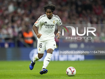 Endrick centre-forward of Real Madrid and Brazil during the LaLiga match between Atletico de Madrid and Real Madrid CF  at Estadio Civitas M...