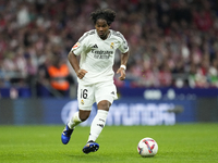 Endrick centre-forward of Real Madrid and Brazil during the LaLiga match between Atletico de Madrid and Real Madrid CF  at Estadio Civitas M...