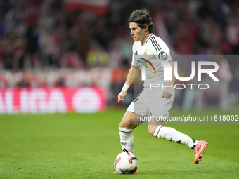 Fran Garcia left-back of Real Madrid and Spain during the LaLiga match between Atletico de Madrid and Real Madrid CF  at Estadio Civitas Met...