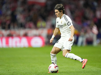 Fran Garcia left-back of Real Madrid and Spain during the LaLiga match between Atletico de Madrid and Real Madrid CF  at Estadio Civitas Met...