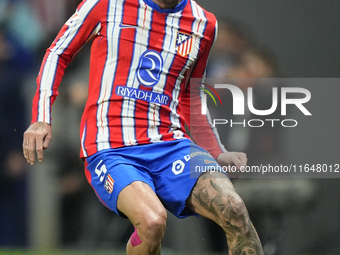 Rodrigo de Paul central midfield of Atletico de Madrid and Argentina during the LaLiga match between Atletico de Madrid and Real Madrid CF...