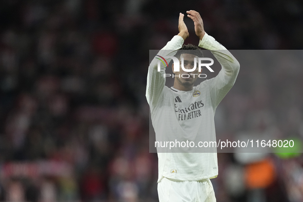 Jude Bellingham central midfield of Real Madrid and England during the LaLiga match between Atletico de Madrid and Real Madrid CF  at Estadi...