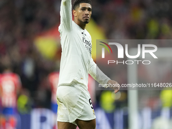 Jude Bellingham central midfield of Real Madrid and England during the LaLiga match between Atletico de Madrid and Real Madrid CF  at Estadi...