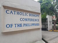 The exterior of the Catholic Bishops' Conference of the Philippines (CBCP) office is seen within the historic walled district of Intramuros...