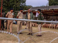 The counting of Assembly elections takes place amid tight security in Baramulla, Jammu and Kashmir, India, on October 8, 2024. (