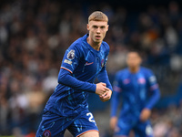 Cole Palmer of Chelsea plays during the Premier League match between Chelsea and Nottingham Forest at Stamford Bridge in London, England, on...