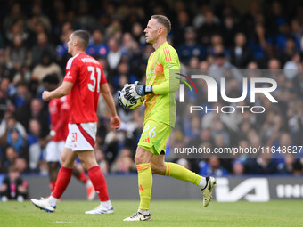 Matz Sels is the Nottingham Forest goalkeeper during the Premier League match between Chelsea and Nottingham Forest at Stamford Bridge in Lo...