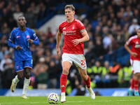 Ryan Yates of Nottingham Forest is in action during the Premier League match between Chelsea and Nottingham Forest at Stamford Bridge in Lon...