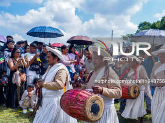 Nepalese Hindu devotees dress as deities and perform a traditional ritual dance during the Sikali Jatra festival in Khokana village, Lalitpu...