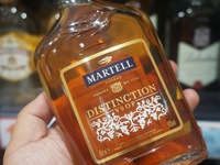 A photo taken on October 8, 2024, shows Martell cognac from France at a supermarket in Hangzhou, China. On the same day, the Ministry of Com...