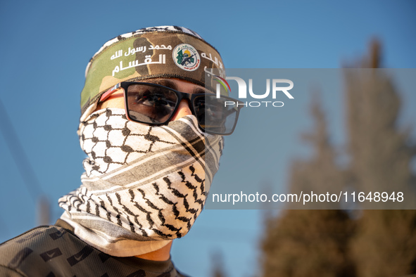 Palestinians in northern Syria commemorate October 7, 2024, by waving Palestinian flags and driving through the streets in their cars. 