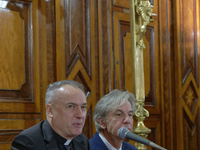 Cardinal Mauro Gambetti, archpriest of the Basilica and president of the Fabric of St. Peter's, participates in a press conference for the r...