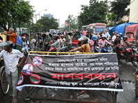 Students Are Blocking The Gulisthan Intersection During A Protest Demanding Trial For The Murder Of All The Martyrs Including The Martyred I...