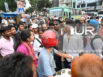 Students Are Blocking The Gulisthan Intersection During A Protest Demanding Trial For The Murder Of All The Martyrs Including The Martyred I...