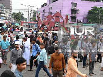 Students Are Blocking The Gulisthan Intersection During A Protest Demanding Trial For The Murder Of All The Martyrs Including The Martyred I...