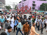 Students Are Blocking The Gulisthan Intersection During A Protest Demanding Trial For The Murder Of All The Martyrs Including The Martyred I...